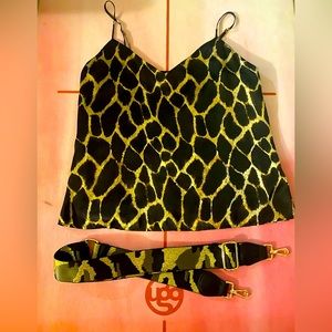 .L’agence Lexi printed Camisole. Size S  and Matching color of Purse strap